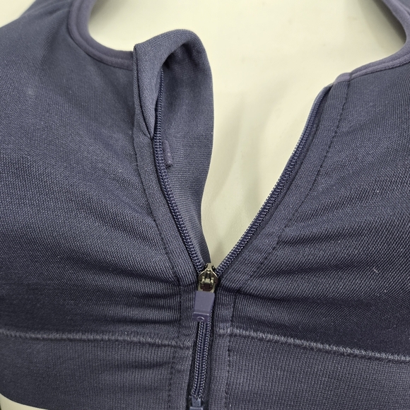 Shadow Sport Large Sports Bra Women's Large Front Zip Removable Cups Purple Dusk - Picture 3 of 6